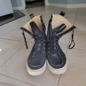 High-top leather converse
